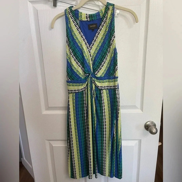 Laundry By Shelli Segal Womens Shift Dress 6 Multicolor Geometric Knot Stretch. - Picture 1 of 7